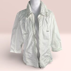 Dress Barn White Utility Jacket XL